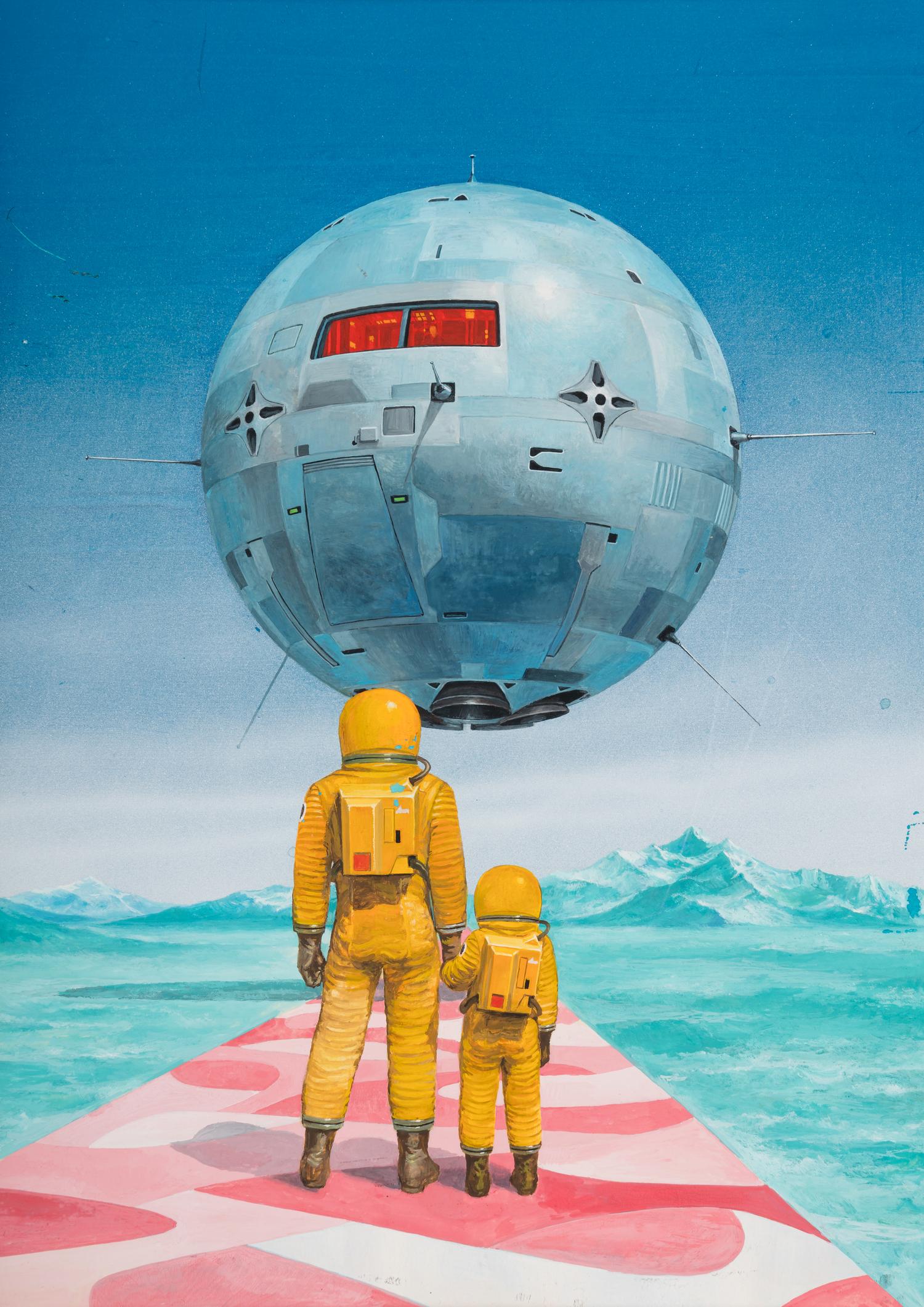 Original painting by unidentified artist used for Tokyo CosmiCon poster. 1977.