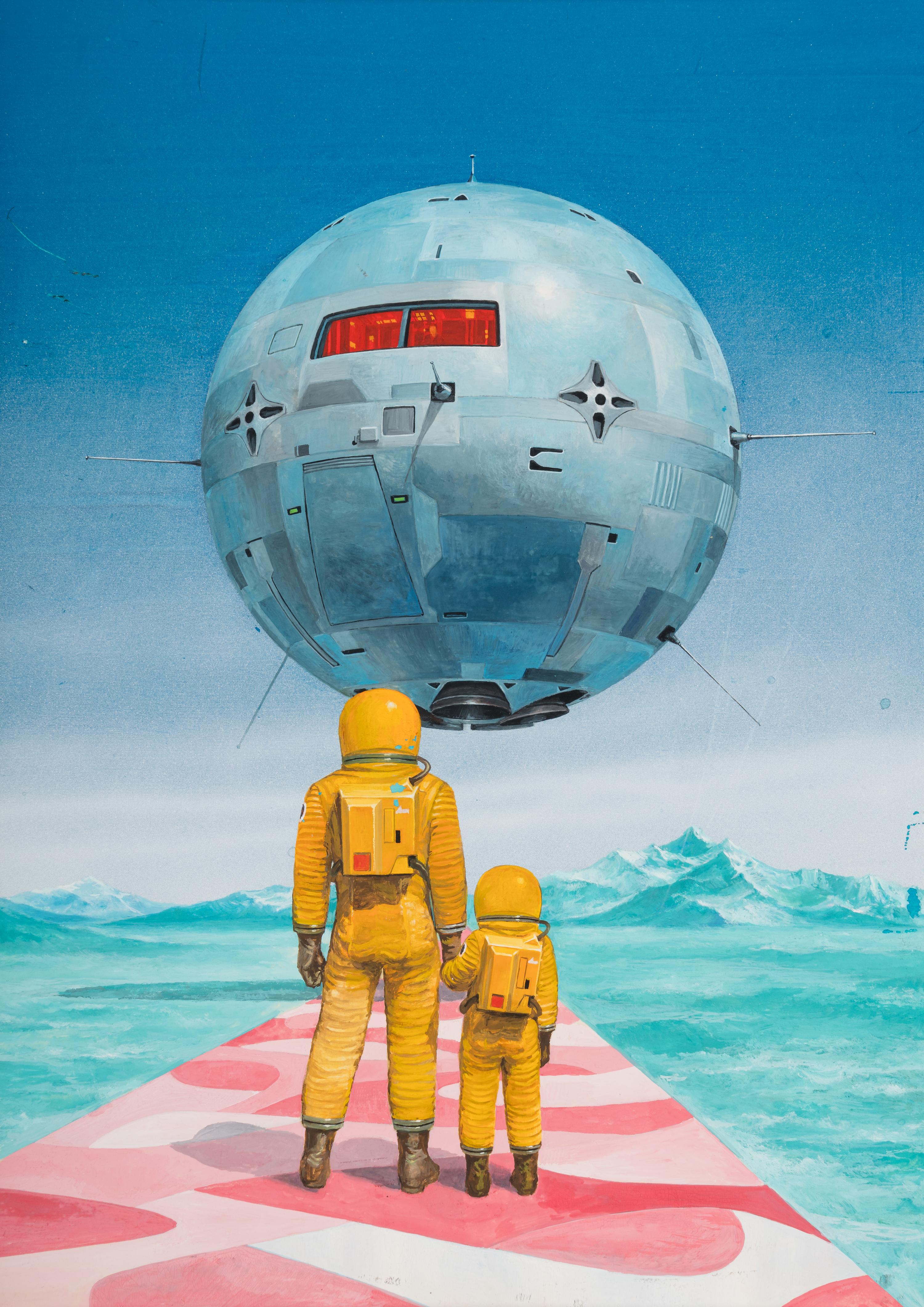 Original painting by unidentified artist used for Tokyo CosmiCon poster. 1977.