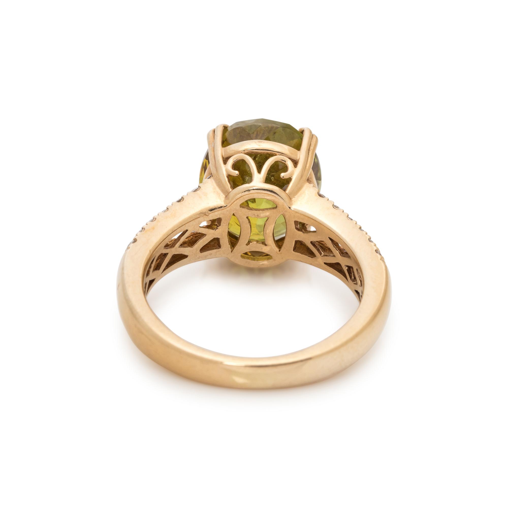 SPHENE AND DIAMOND RING