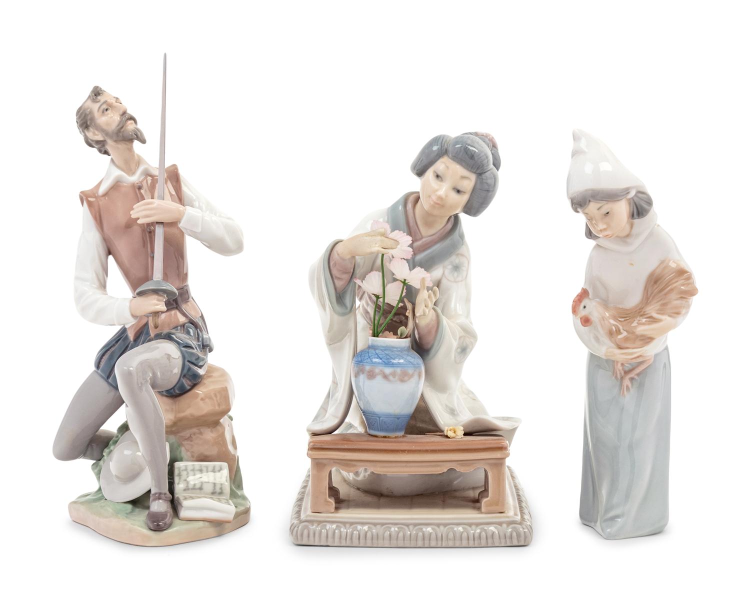 Three Lladro Porcelain Figures