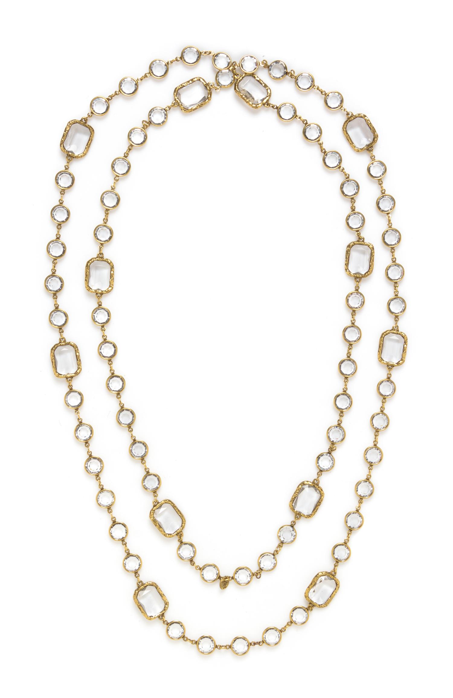 A Chanel Clear Crystal Sautoir, 64".