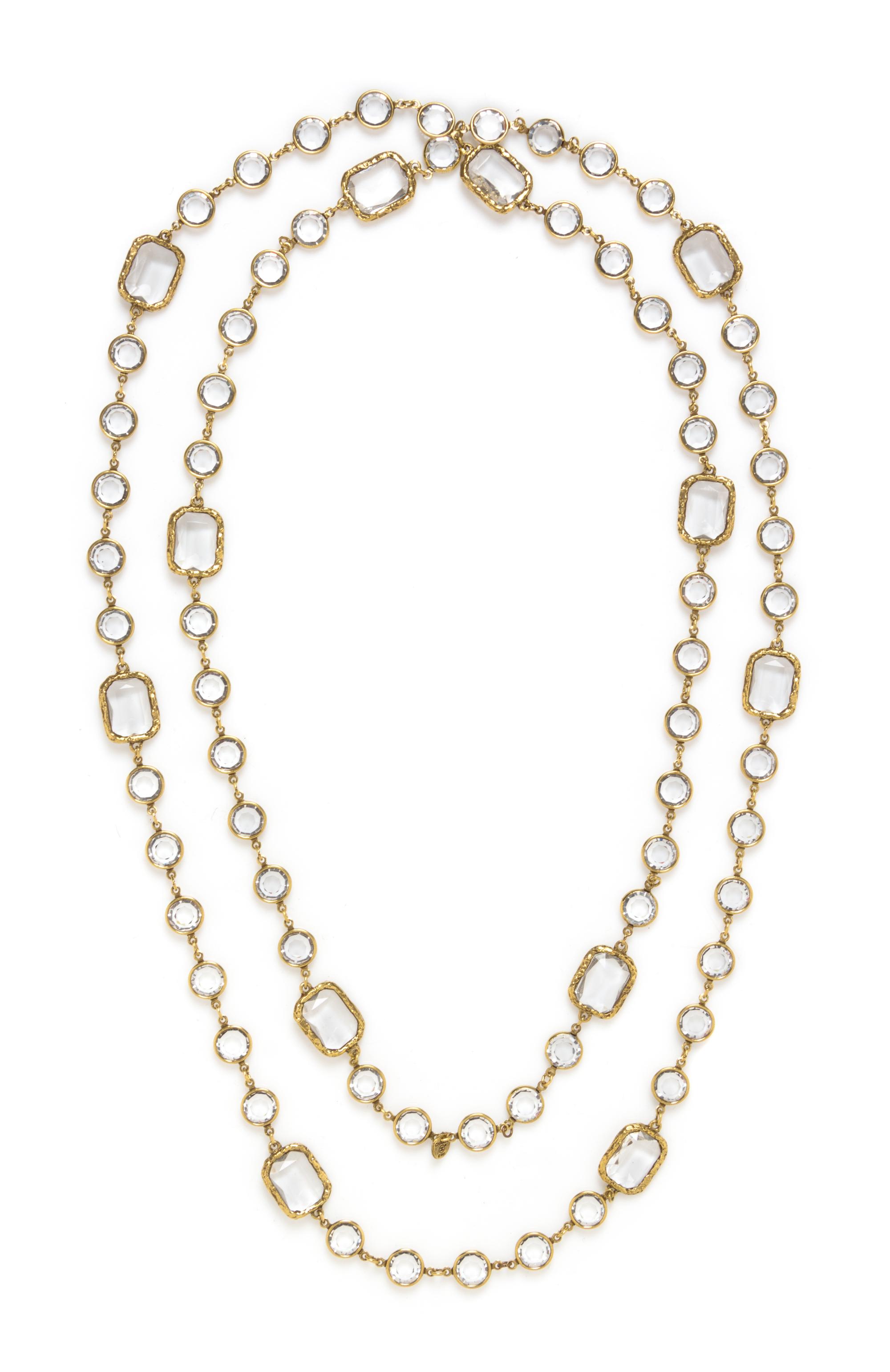 A Chanel Clear Crystal Sautoir, 64".