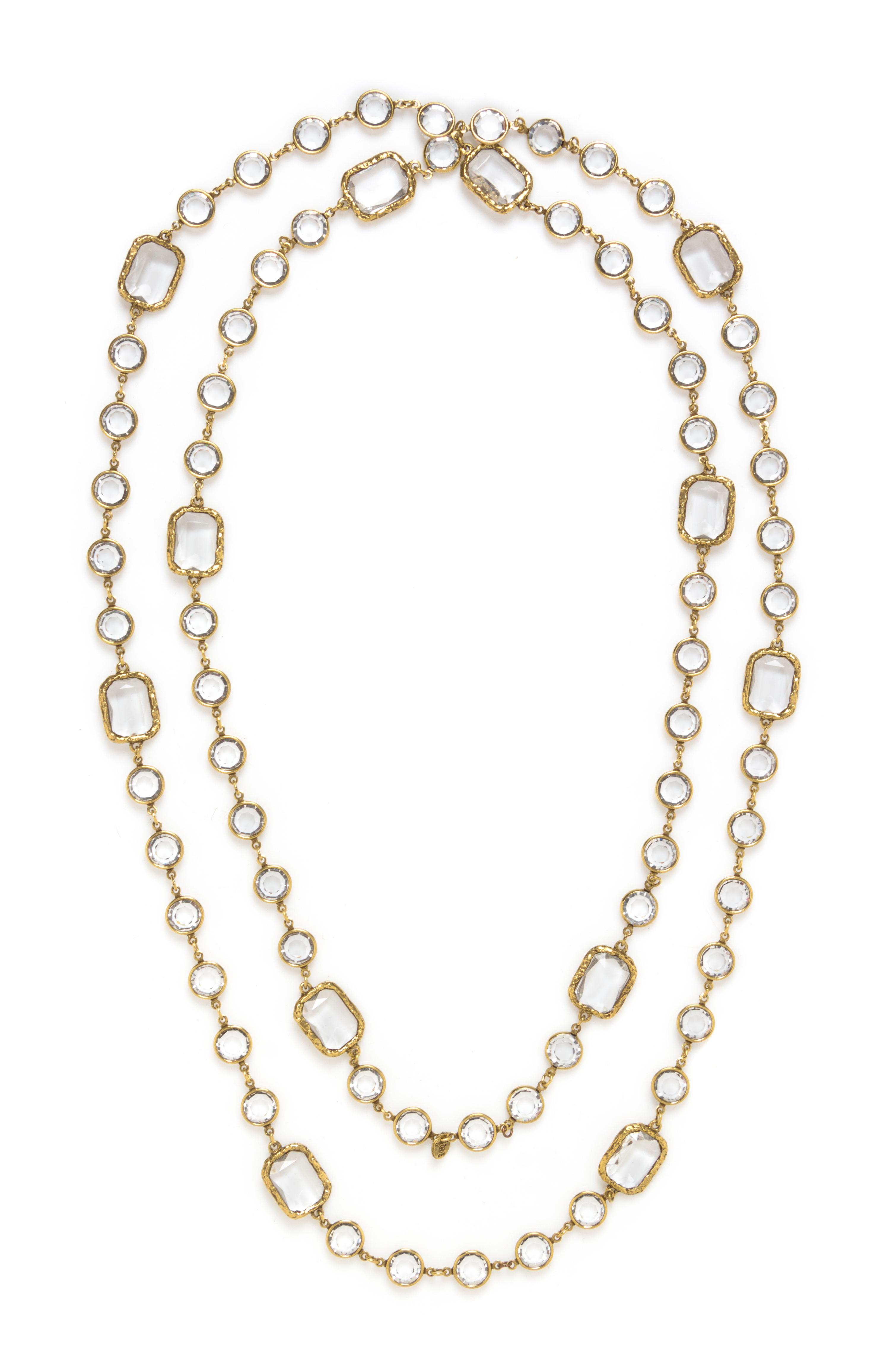 A Chanel Clear Crystal Sautoir, 64".