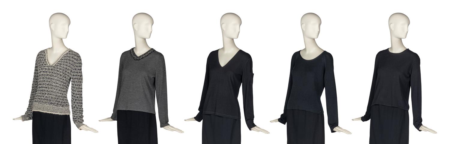 Five Chanel Sweaters