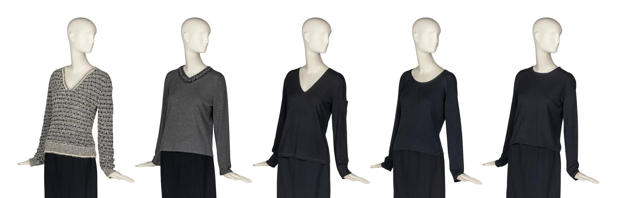 Five Chanel Sweaters