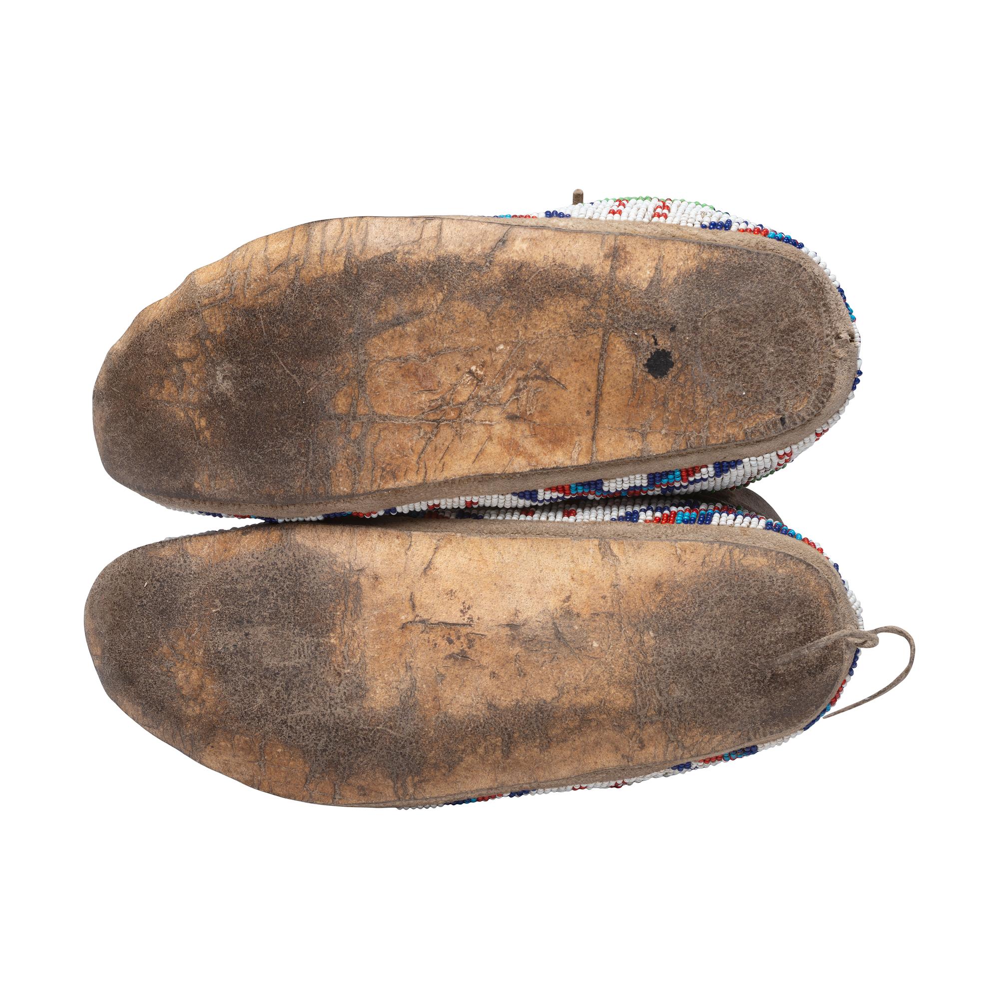 Sioux Beaded Hide Moccasins