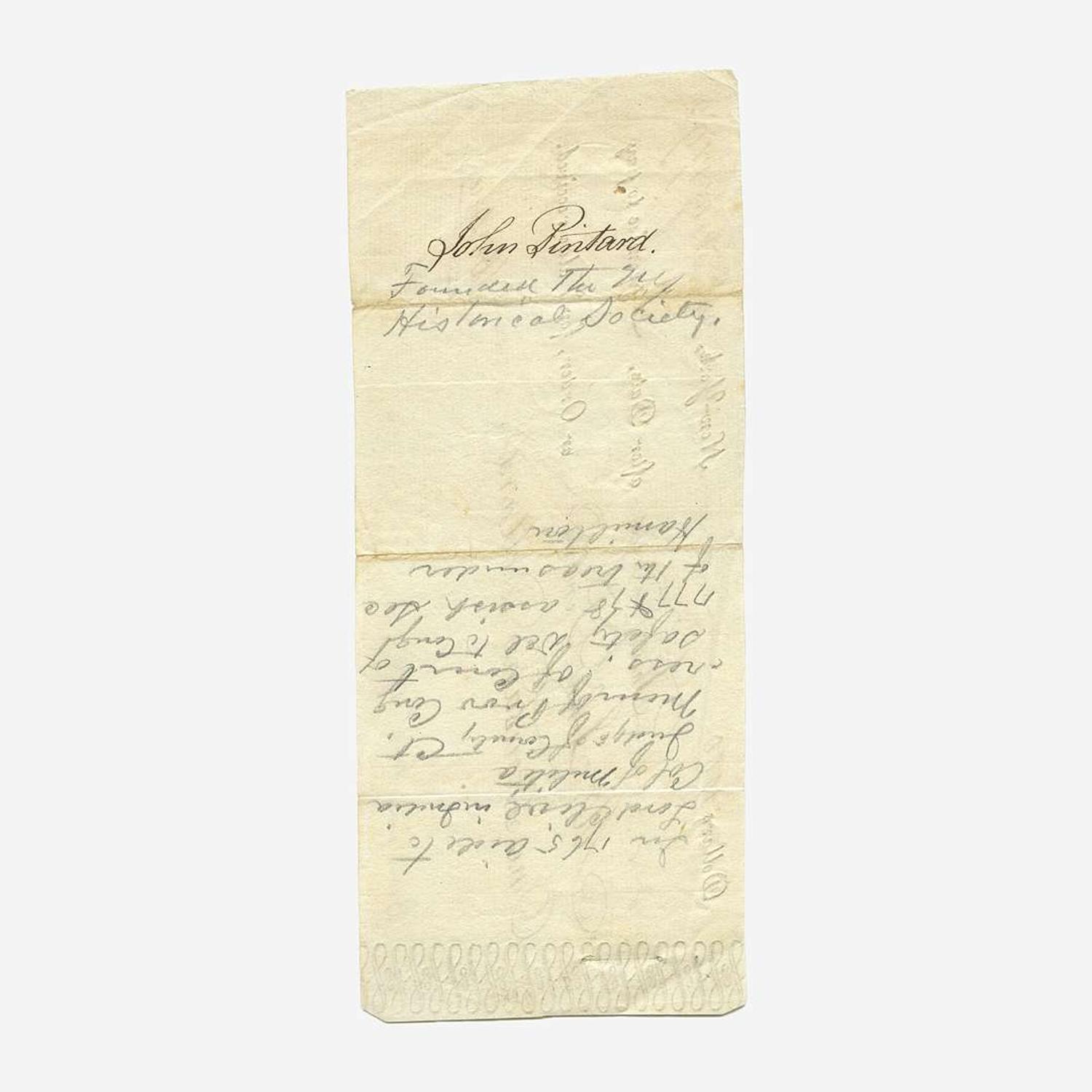 [Hamilton, Alexander] [Panic of 1792] Duer, William Signed Promissory Note