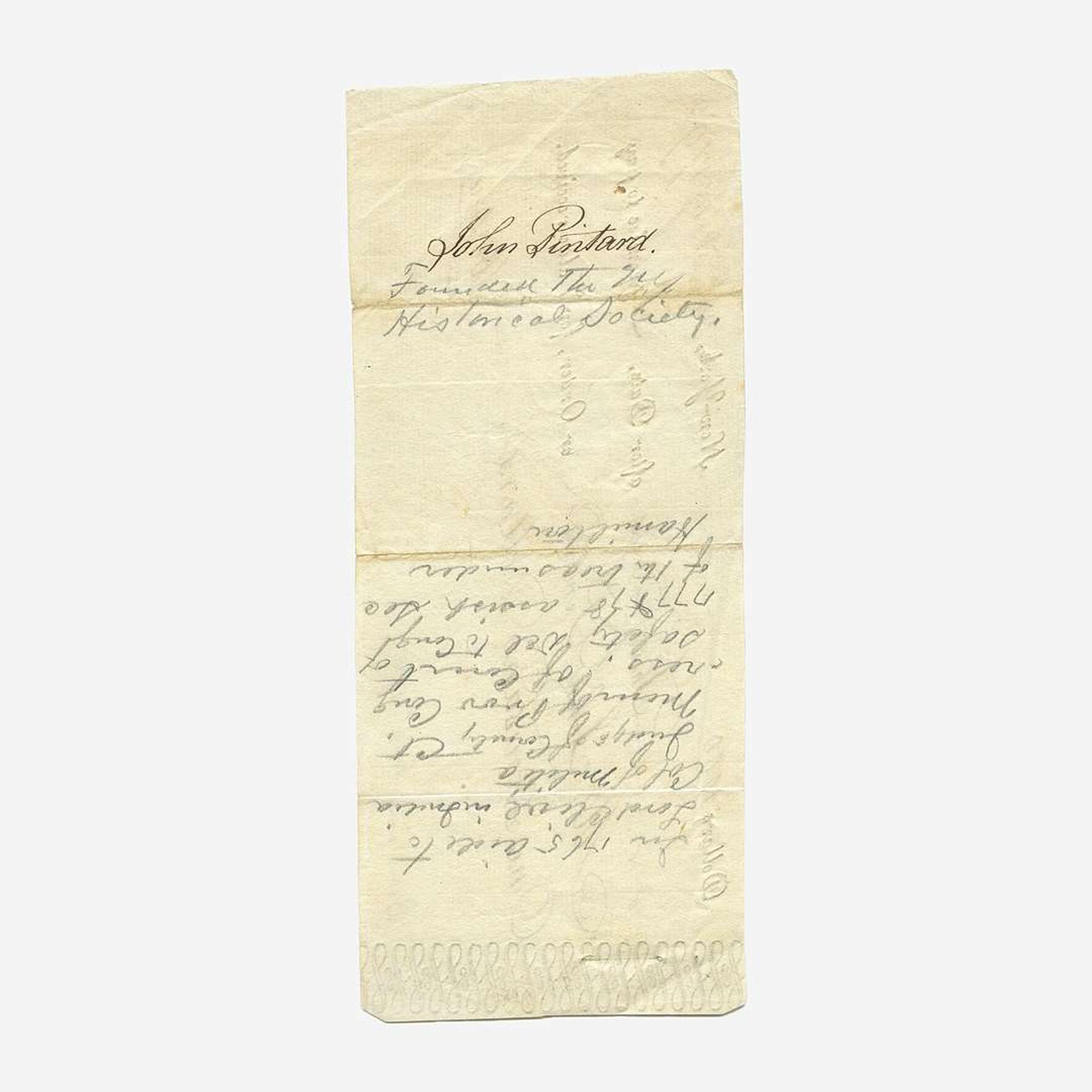 [Hamilton, Alexander] [Panic of 1792] Duer, William Signed Promissory Note