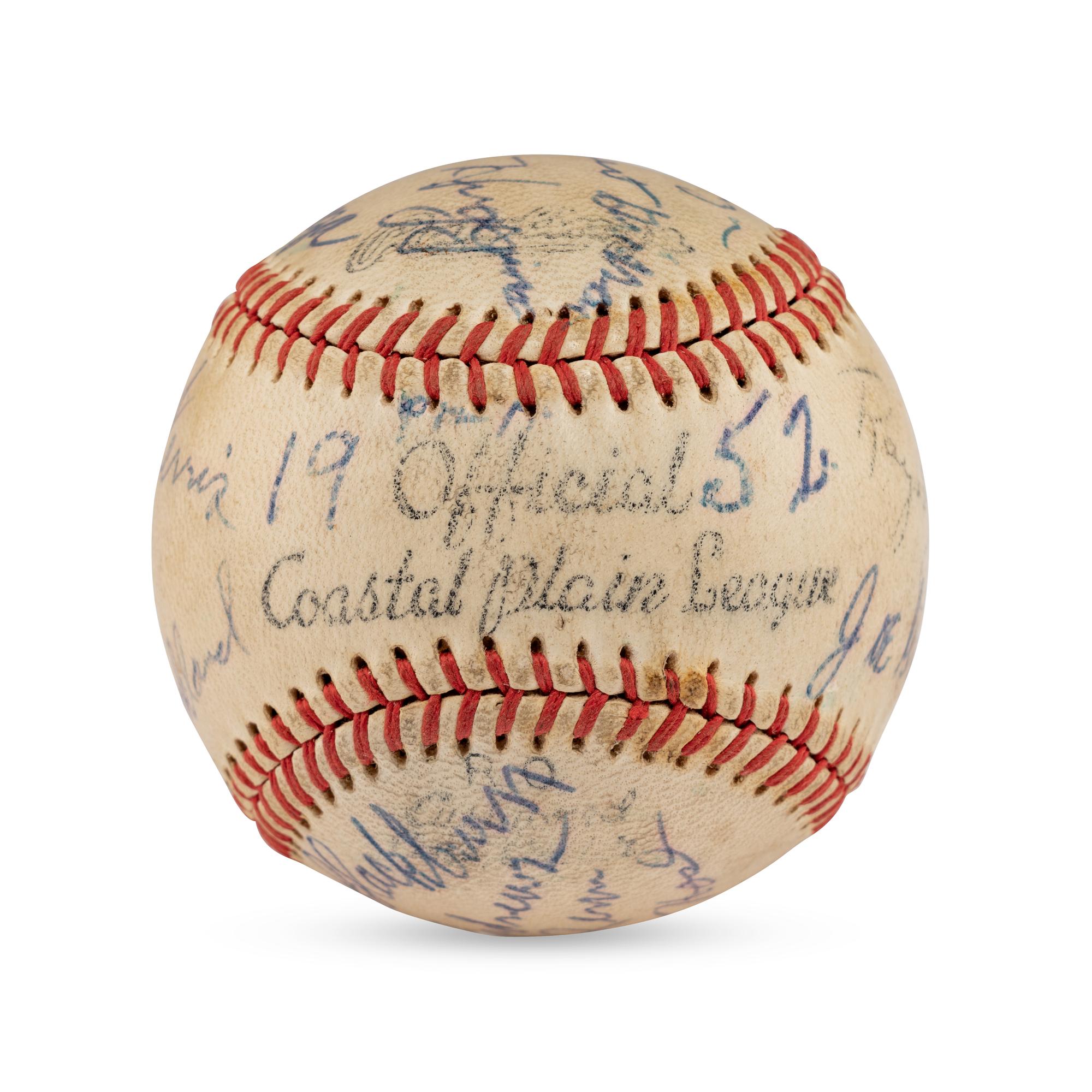 A 1952 Kingston Eagles Team Signed Autograph Baseball
