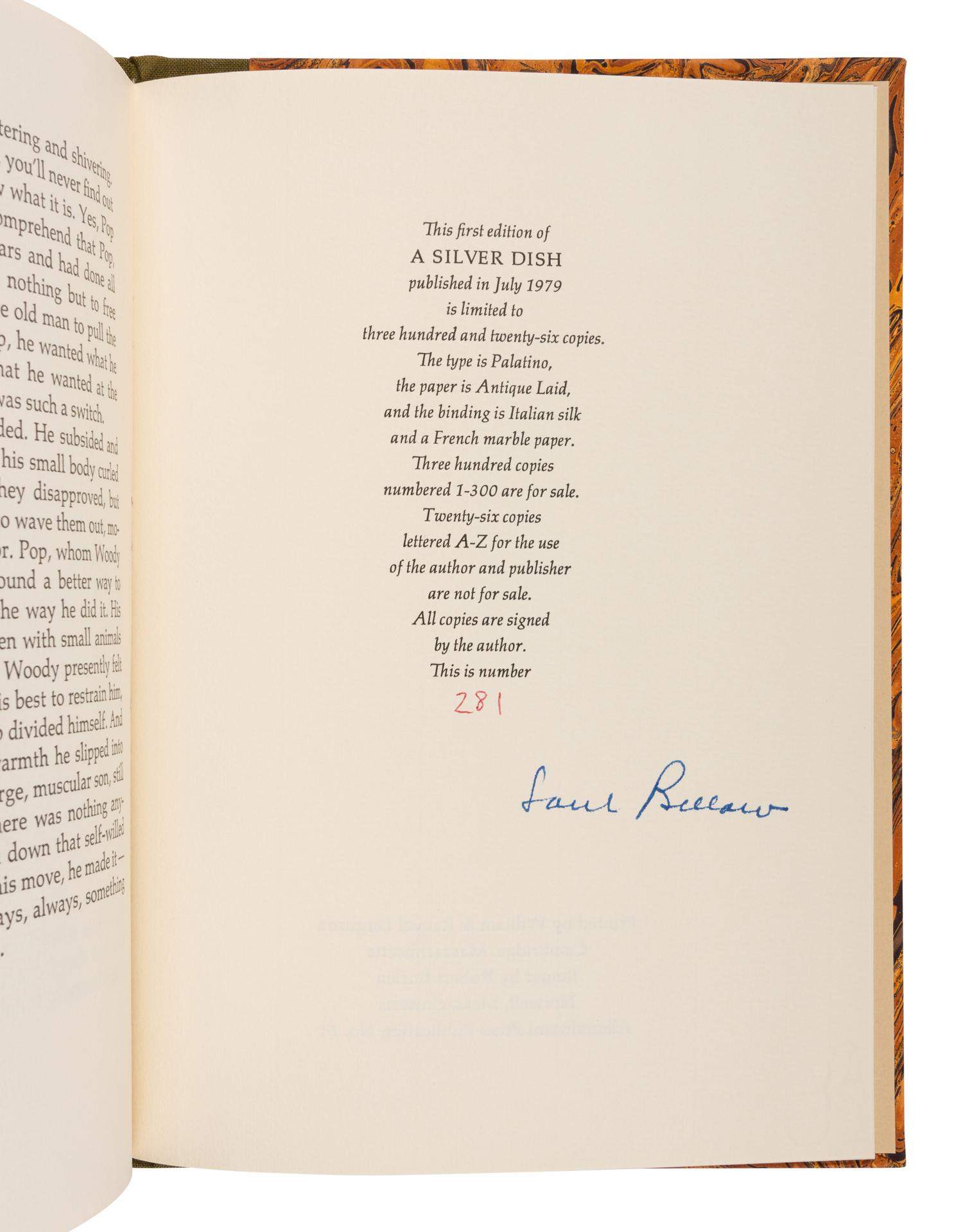 BELLOW, Saul (1995-2005). A group of 11 FIRST EDITIONS, MANY SIGNED, comprising: