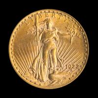 A United States 1922-S St. Gaudens $20 Gold Coin
