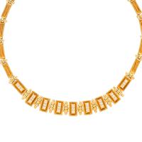 MAPAMENOS NATEPAS, YELLOW GOLD AND DIAMOND NECKLACE