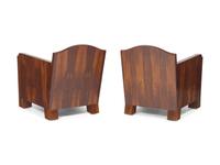 A Pair of Art Deco Rosewood Club Chairs