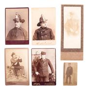 [EARLY PHOTOGRAPHY] -- [OCCUPATIONAL]. A group of 19 images related to firefighting.