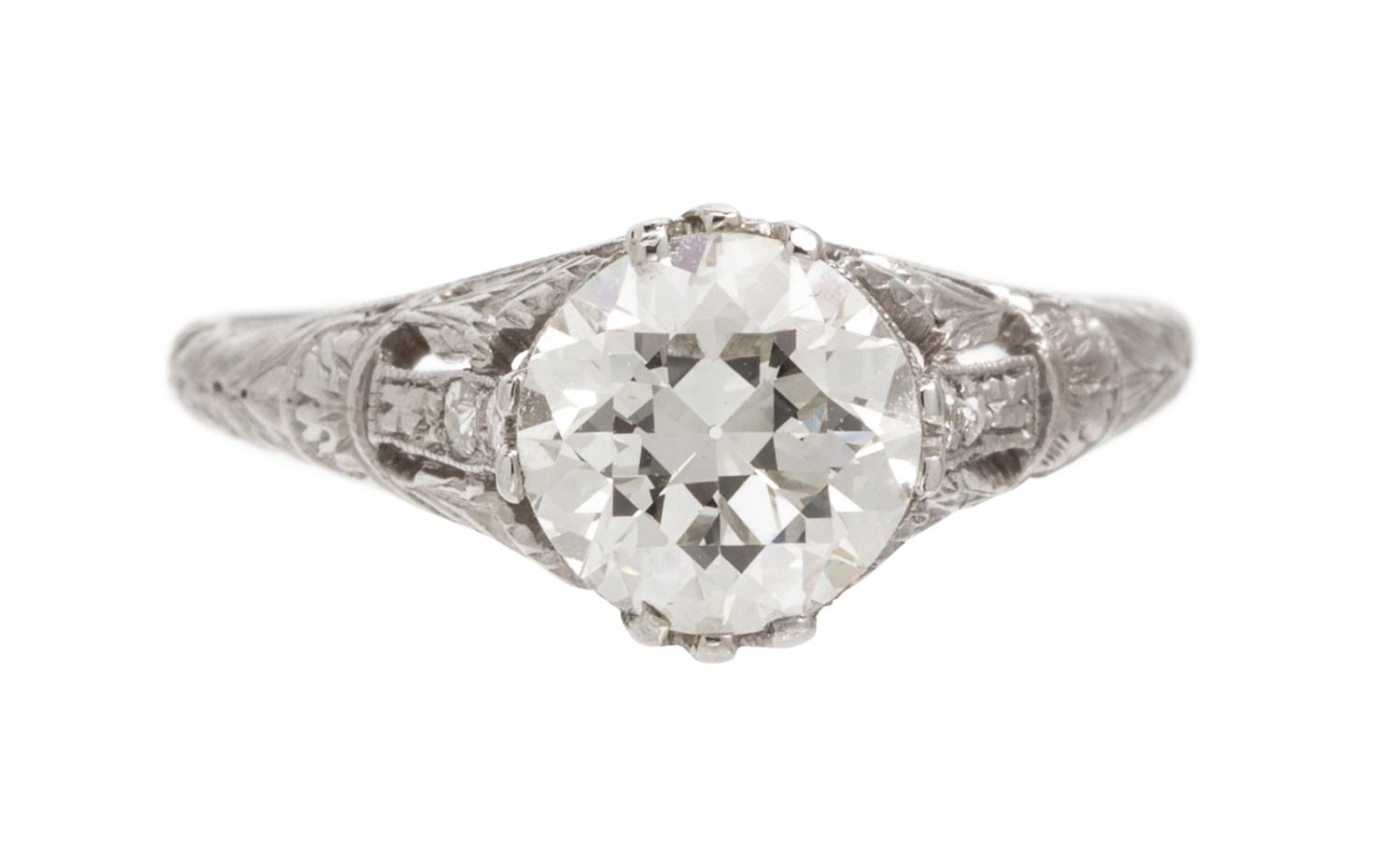 A Platinum and Diamond Ring, 1.90 dwts.
