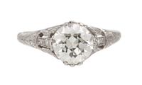 A Platinum and Diamond Ring, 1.90 dwts.