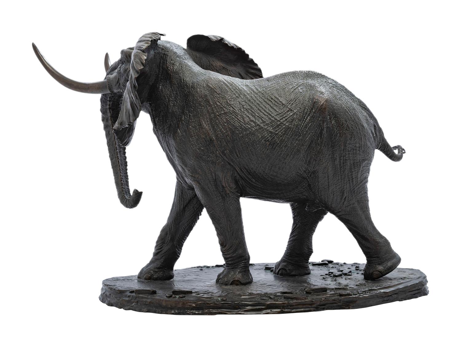 A Cast Bronze Sculpture of 'Tembo' the Elephant