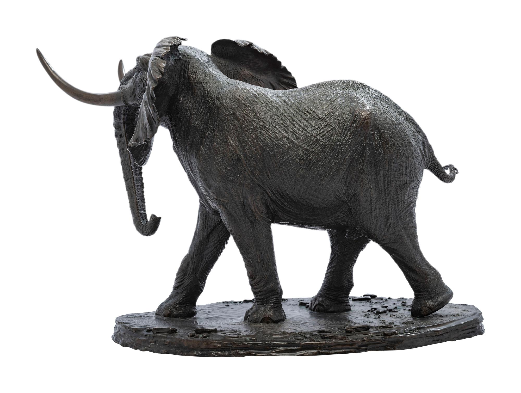 A Cast Bronze Sculpture of 'Tembo' the Elephant