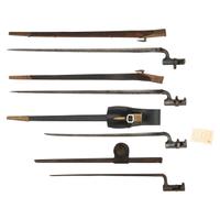 Lot of 4 Socket Bayonets Including: U.S. M1873, British M1853 and M1876
