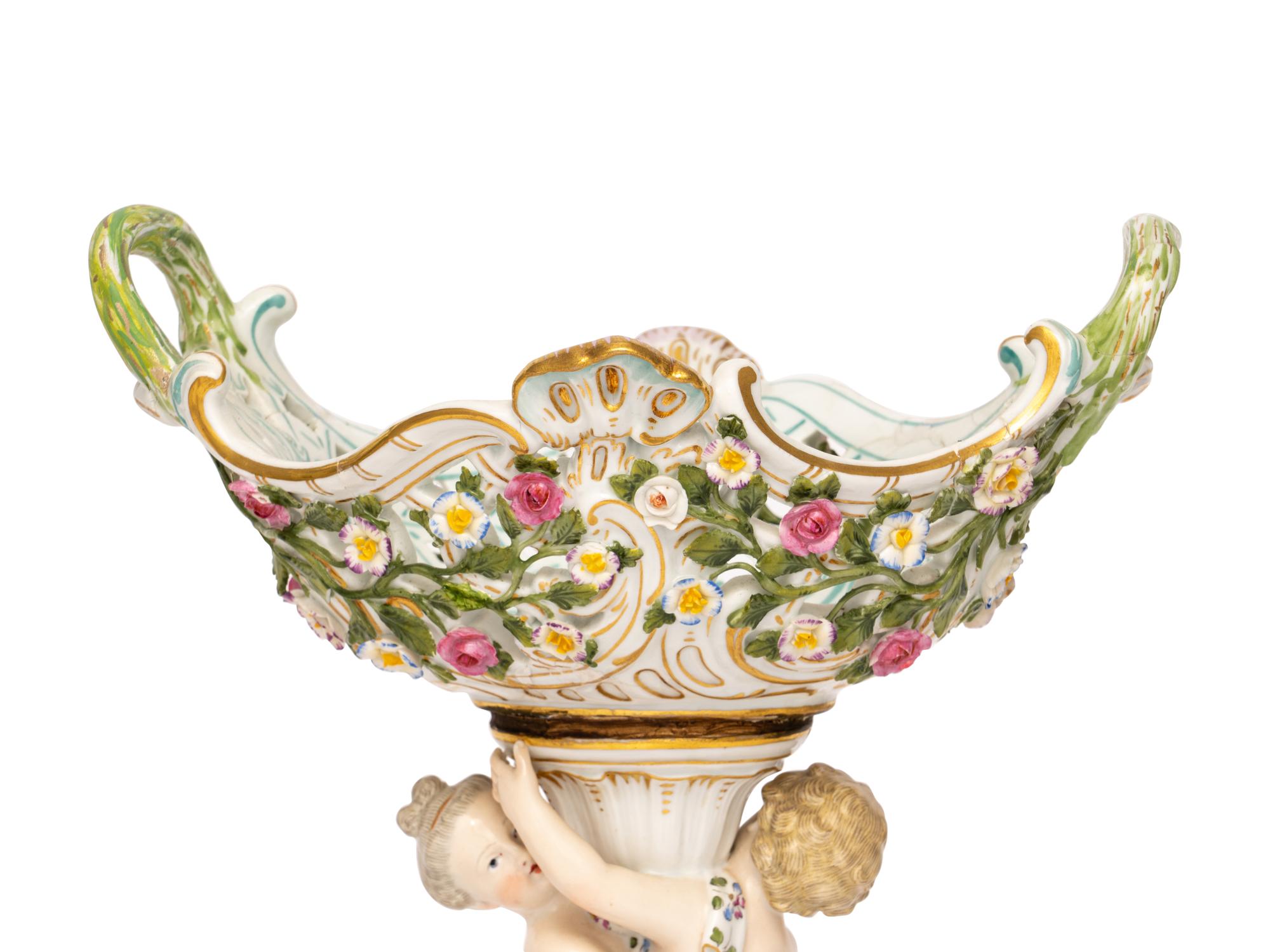 A Pair of Meissen Porcelain Baskets
