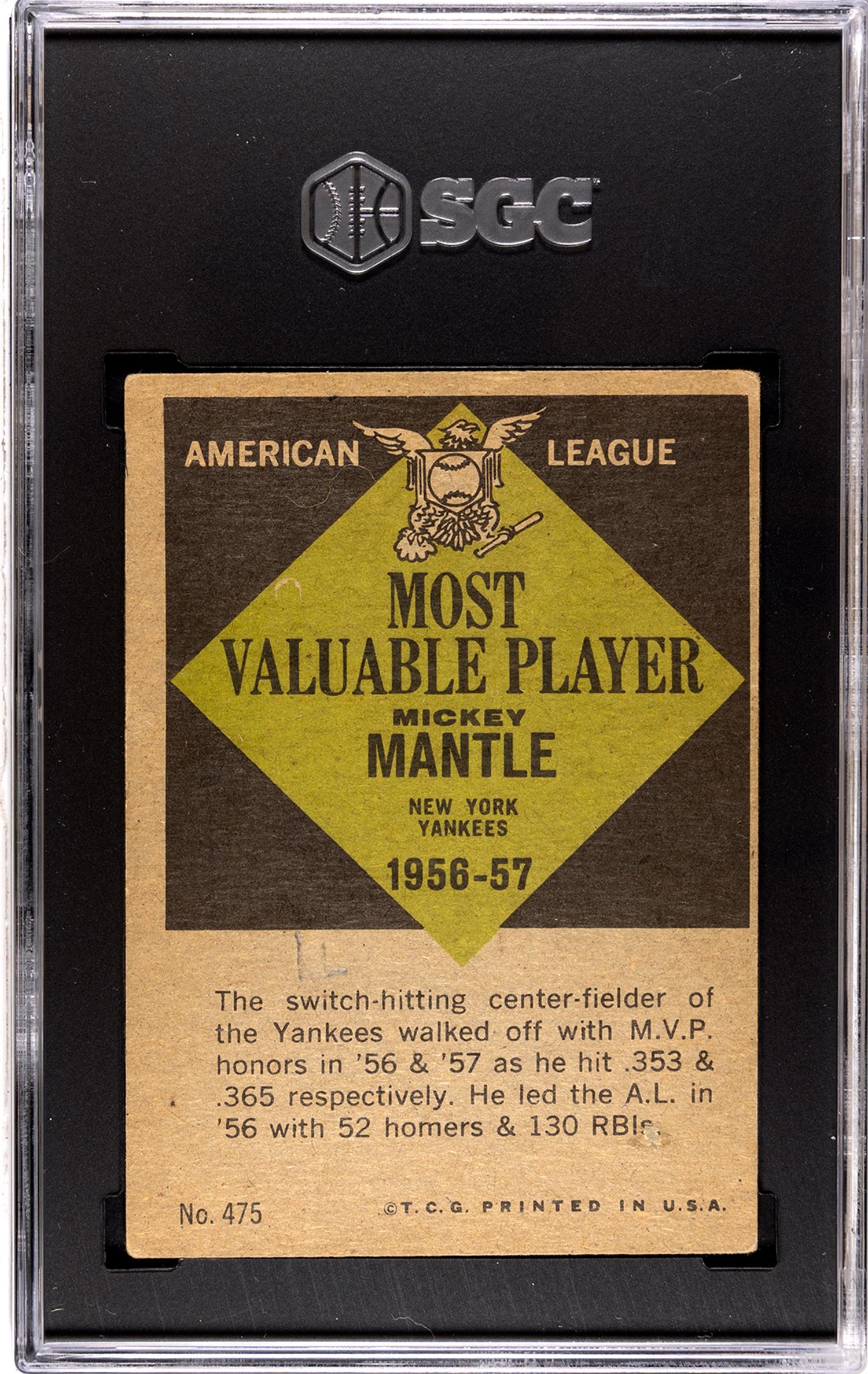 A Complete Set of 1961 Topps Baseball Cards Including SGC Graded Key Cards (589/589),