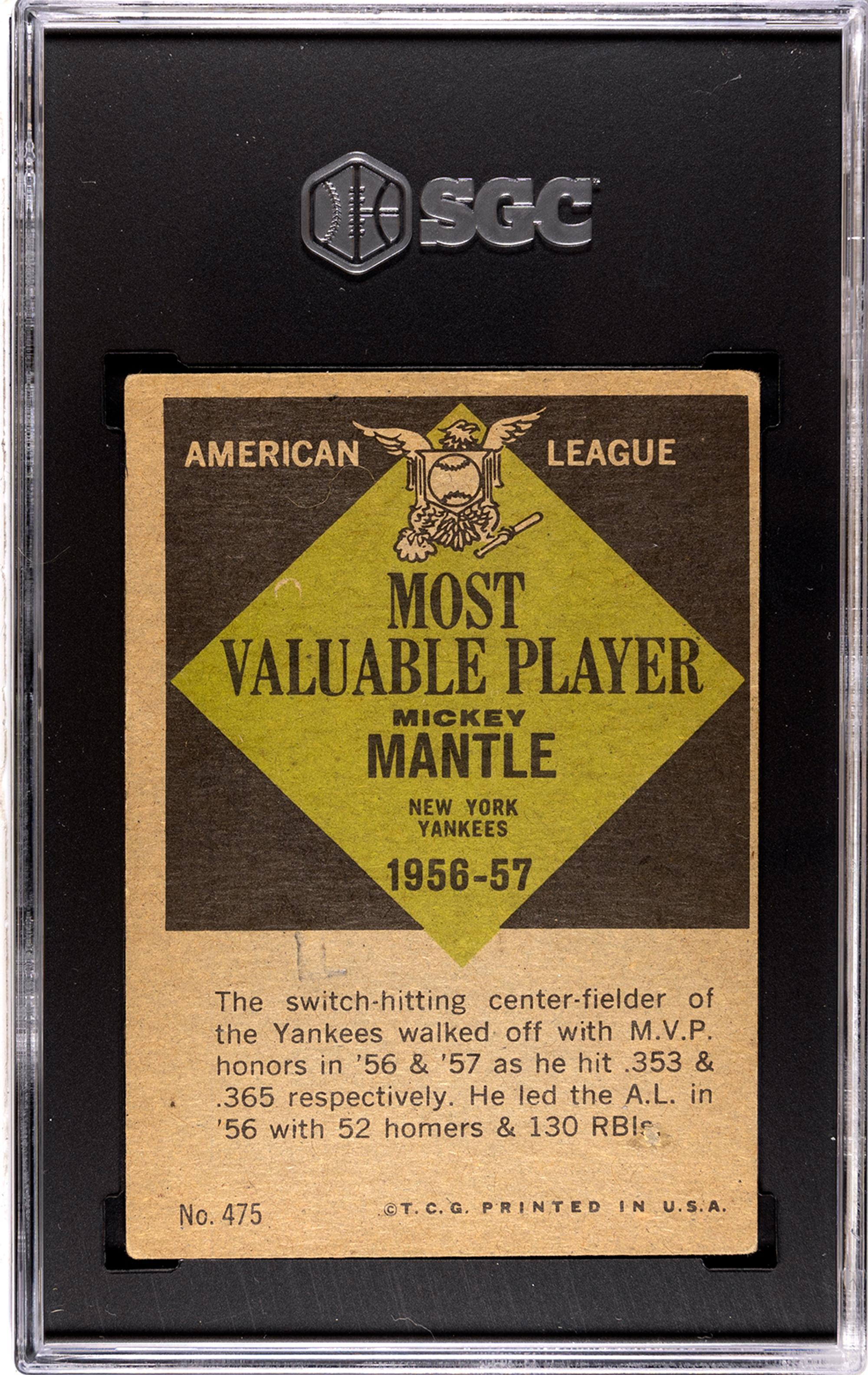 A Complete Set of 1961 Topps Baseball Cards Including SGC Graded Key Cards (589/589),