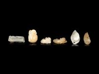 Six Chinese Hardstone Carvings