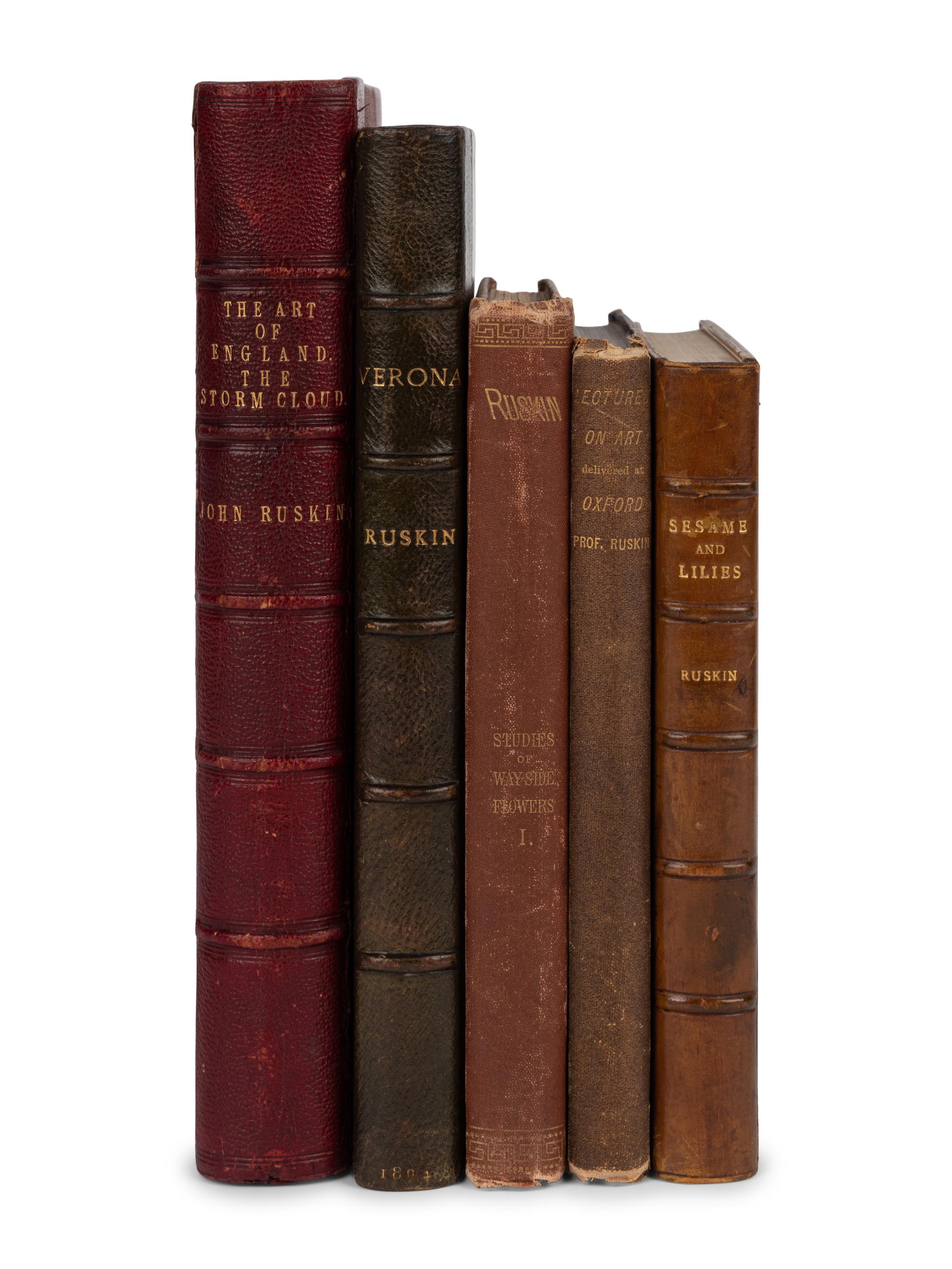 RUSKIN, John (1819-1900). A group of 5 works, comprising:
