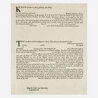 [American Revolution] [Franklin, Benjamin] Printed Privateers Bond Form