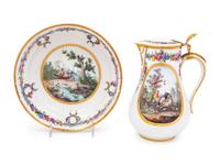 A Sèvres Style Porcelain Pitcher and Basin