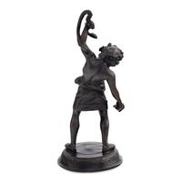 A Cast Metal Figure of Silenus