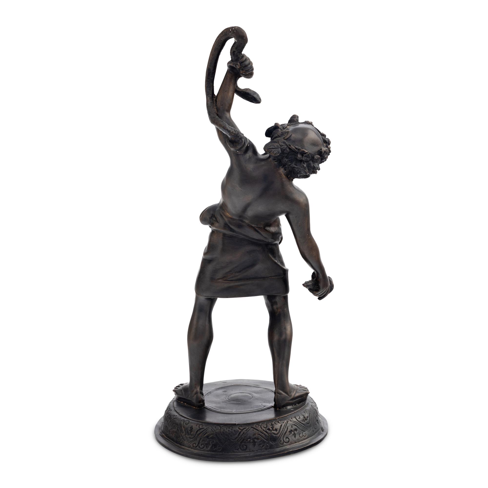 A Cast Metal Figure of Silenus