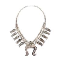 Sterling Silver Overlay Squash Blossom Necklace