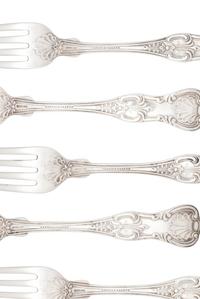 A Set of Thirteen Silver Luncheon Forks