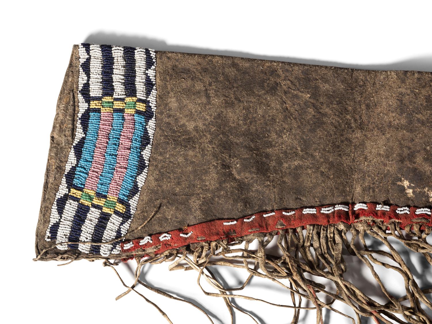 Central Plains Beaded Buffalo Hide Rifle Scabbard