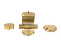 Five English Brass Boxes