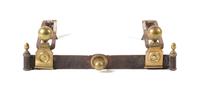 A French Empire Brass and Iron Fire Fender Width 26 inches. — EARLY 19TH CENTURY