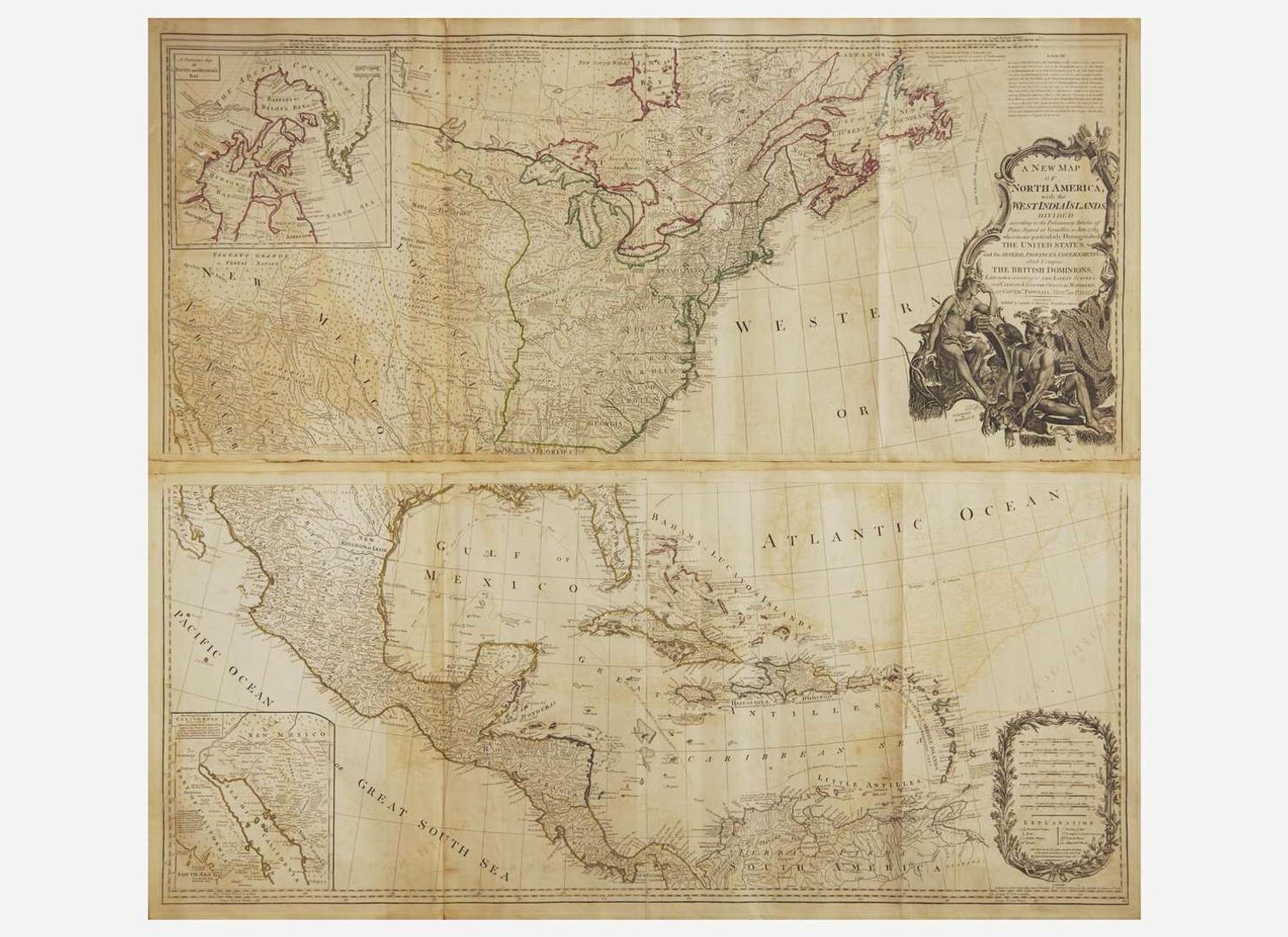 [Maps & Atlases] A New Map of North America, with the West India Islands...