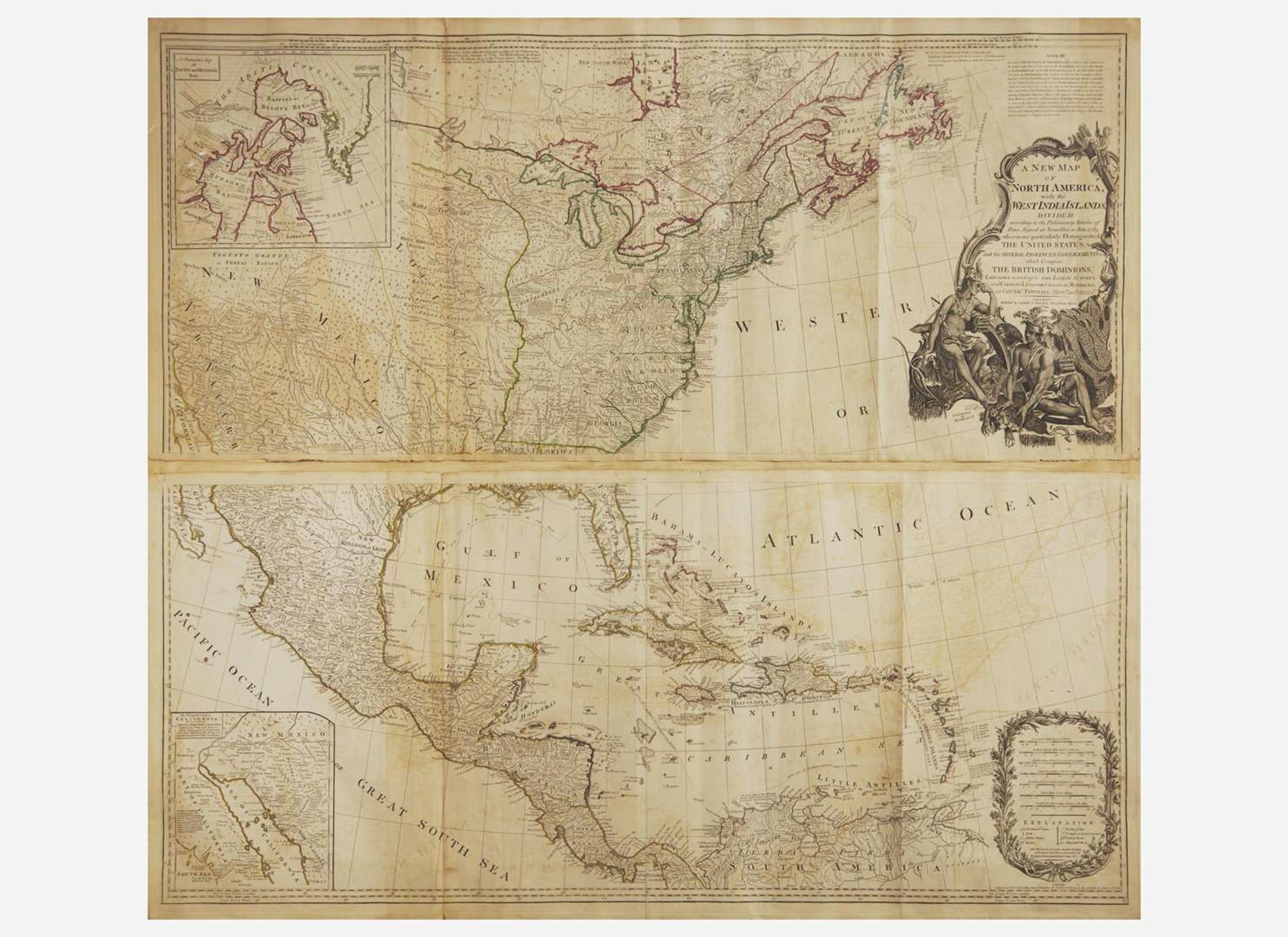 [Maps & Atlases] A New Map of North America, with the West India Islands...