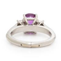 Pink Sapphire and Diamond Ring