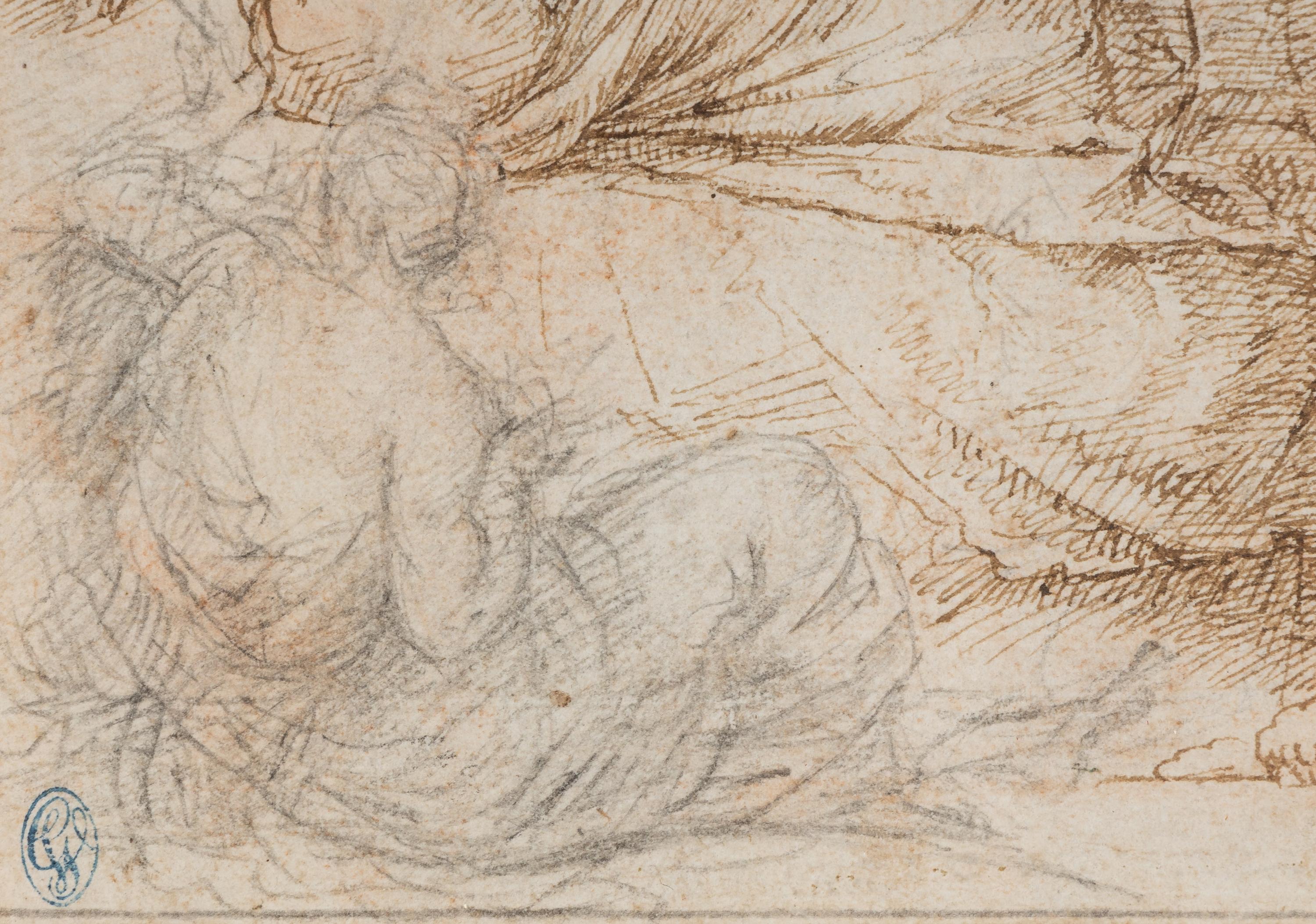 Christ Healing the Sick (a double-sided drawing)