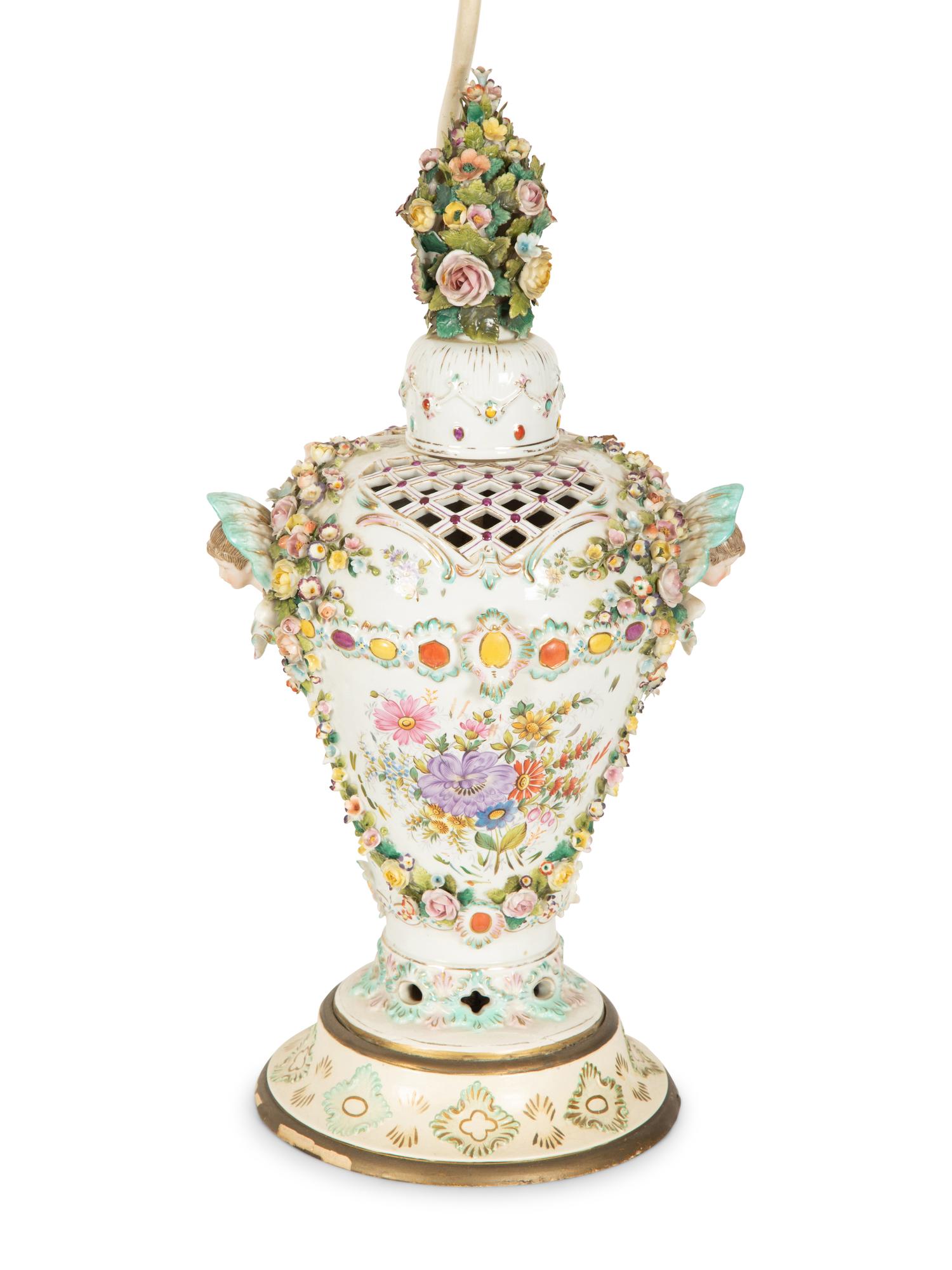 Two Continental Porcelain Lamps