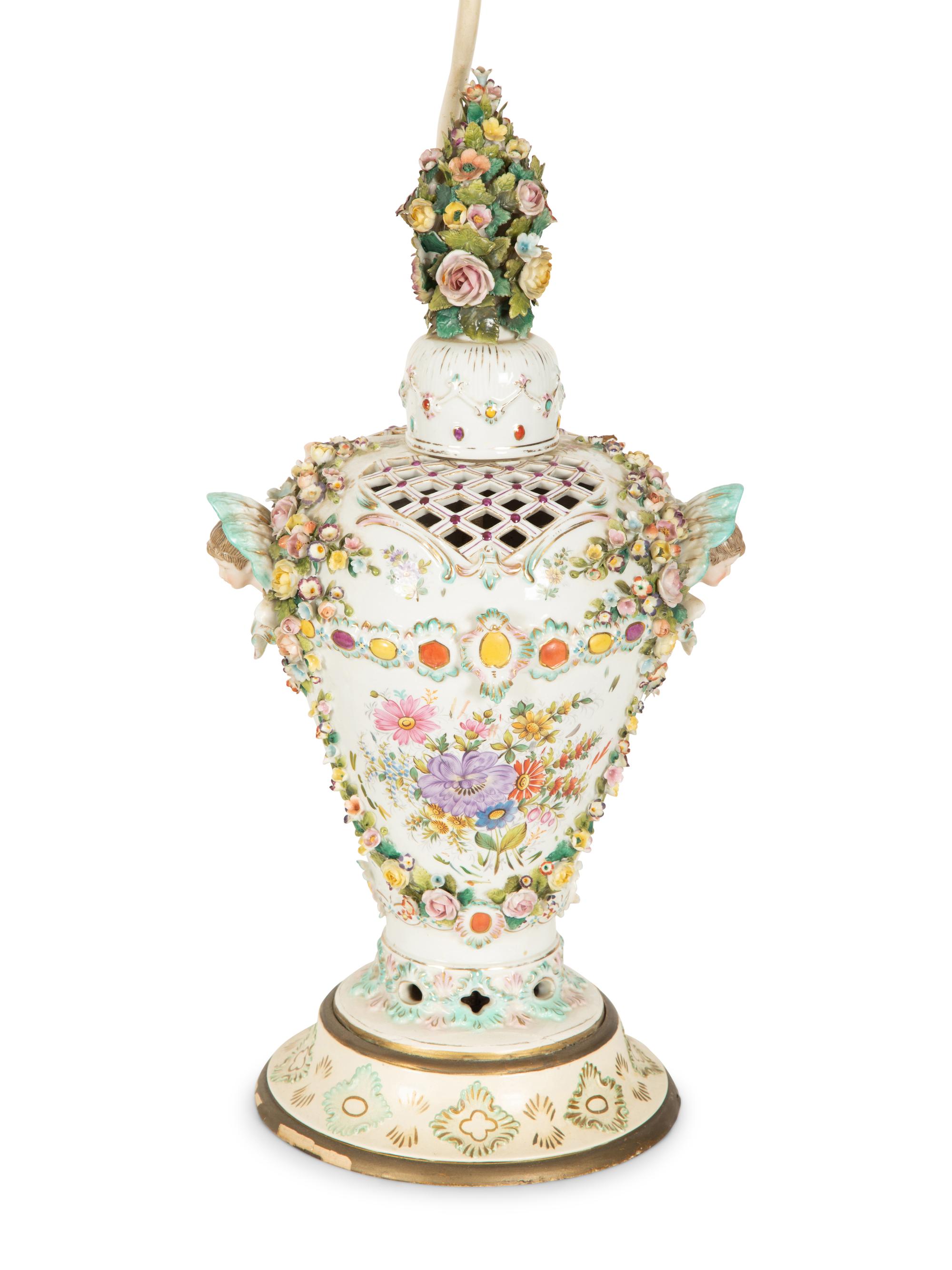 Two Continental Porcelain Lamps