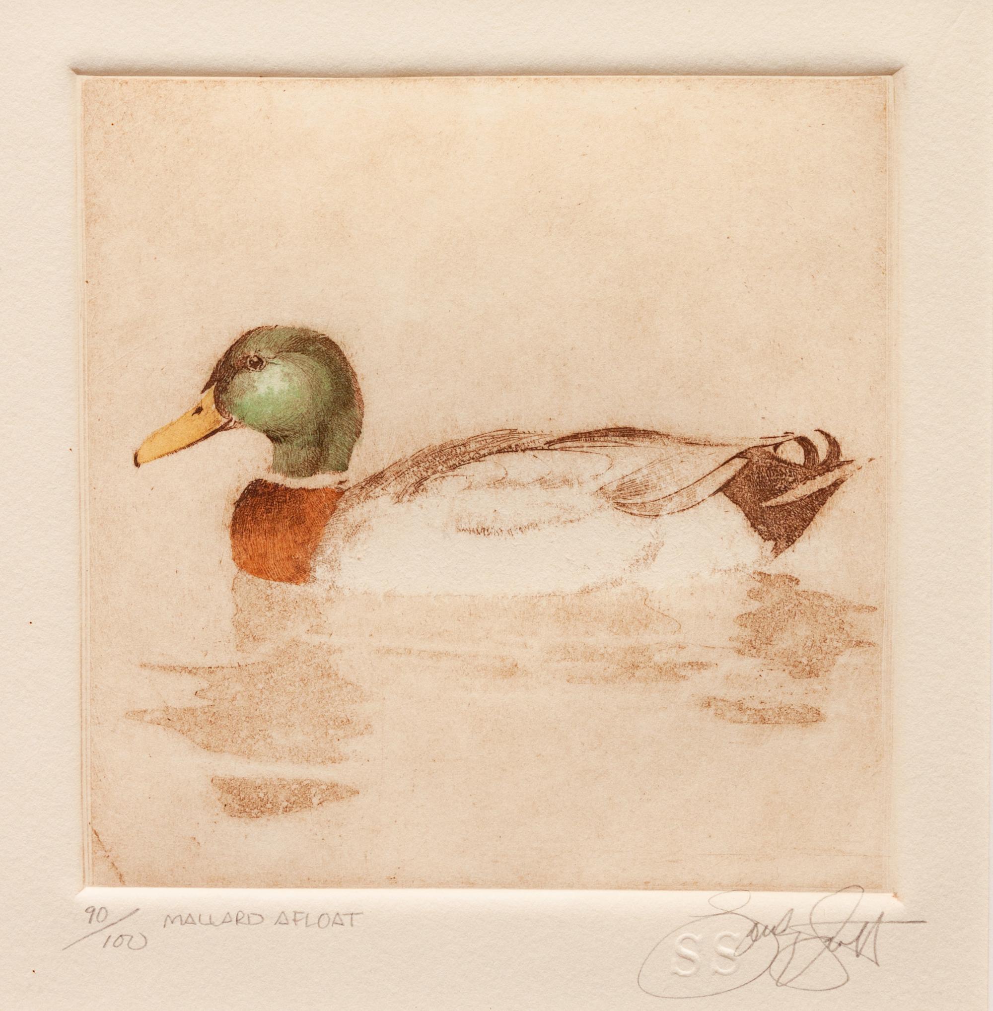 Three Prints: Inviting Pond , edition 33/100; Teal Afloat , edition 11/100; Mallard Afloat , edition 90/100