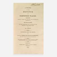 [Fore-Edge Painting] [Napoleon] Carnot, (Lazare Nicolas) M(arguerite). A Treatise on the Defence of Fortified Places…