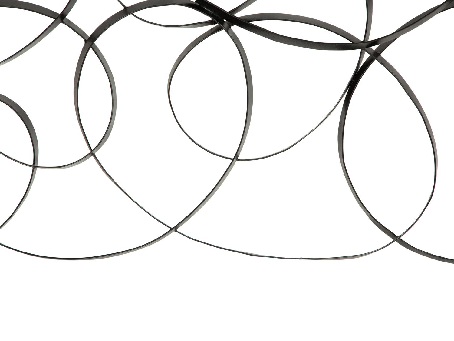 A Pair of Black Painted Metal Wall Panels after Klaus Walk