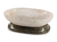 A Large Fluted Rock Crystal Centerpiece Bowl