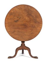 A Chippendale Figured Walnut Tilt-Top Tea Table