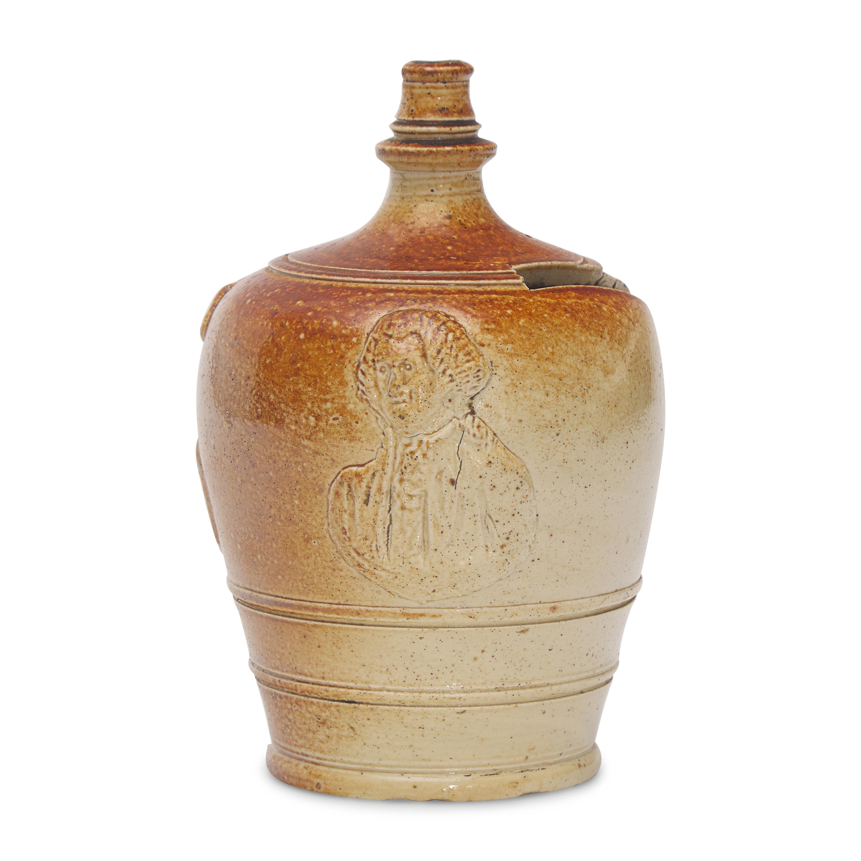 A Salt-Glazed Stoneware Commemorative Money Box of Philadelphia Interest