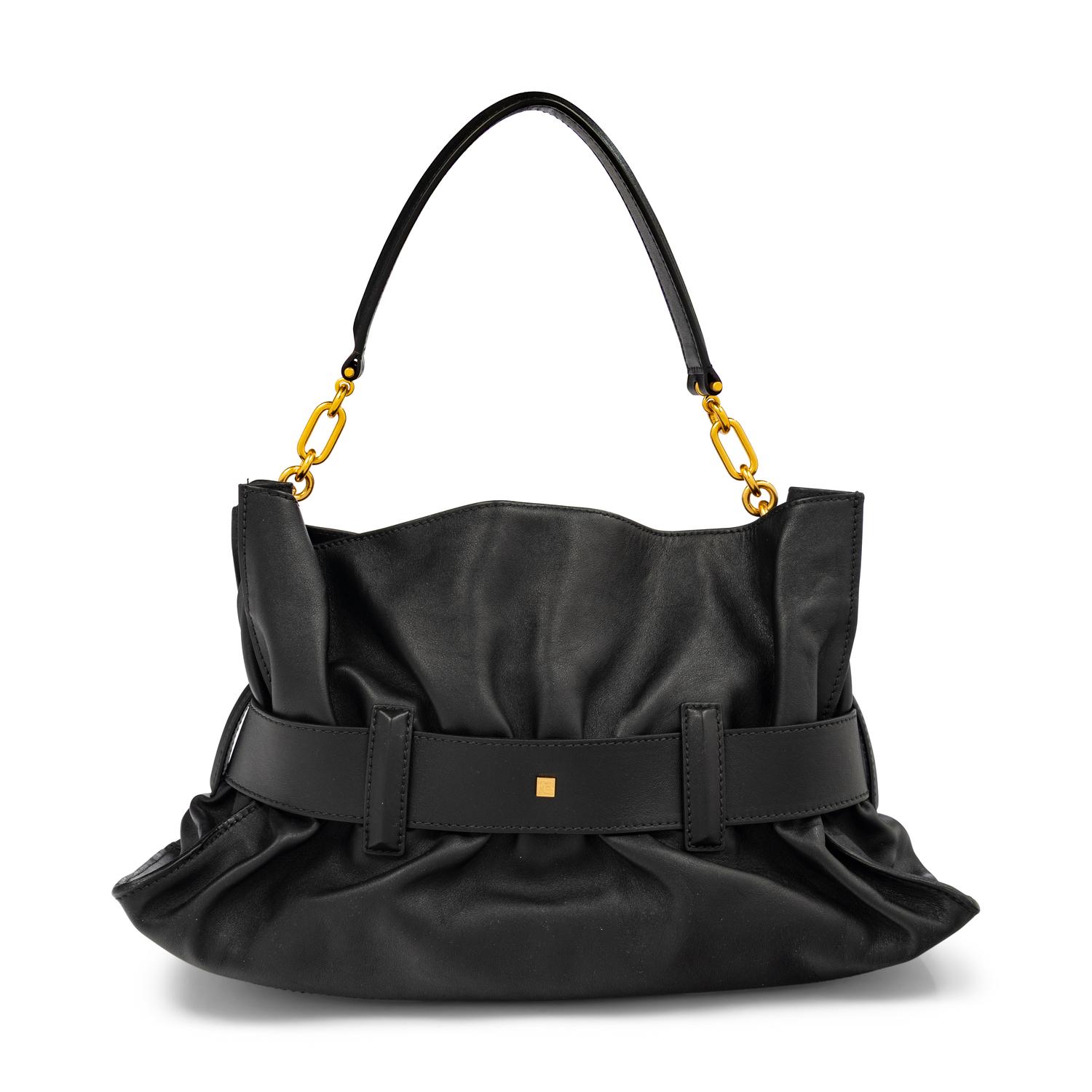 BALMAIN, BLACK ANTHEM SHOULDER BAG